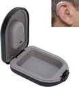 שמיעה מקרה עזרה, שמיעה מקרה נסיעות, מאחורי ה-Ear Hearing Aid אביזרים, אחסון חסימת מים, Black (2.6 x 2 x 1in)