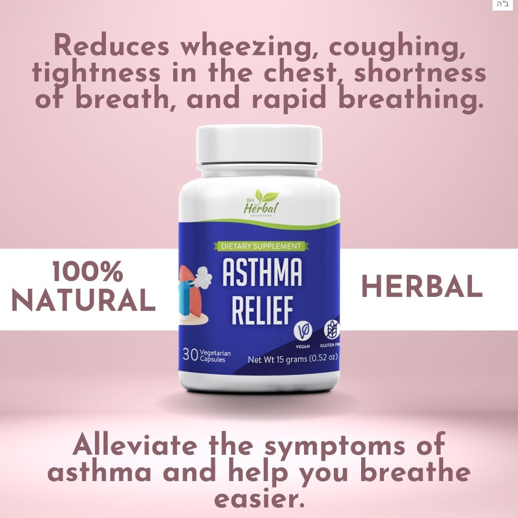 Asthma Relief - Lung Support תוסף כדי לעזור לשמור על בריאות Lung & Respiratory - 100% טבעי צמחי מרפא