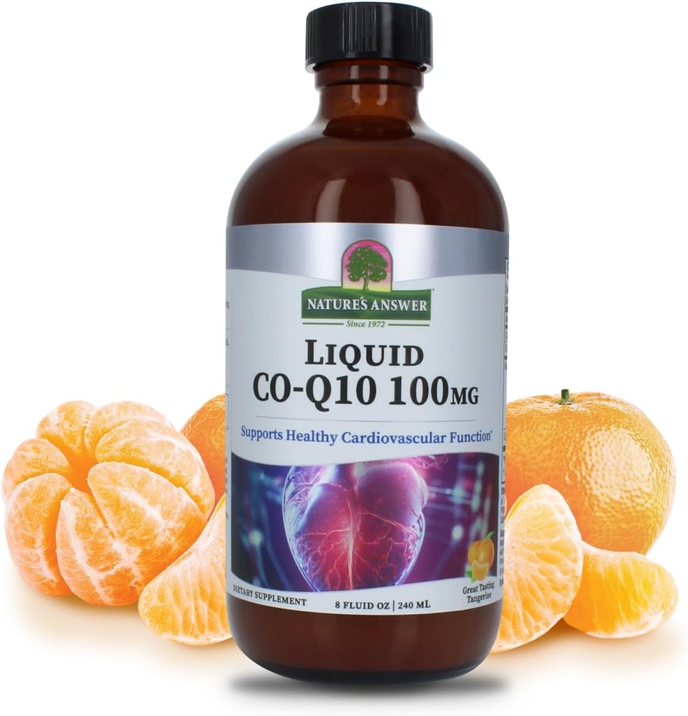 Green's answer נוזל CO-Q10 8 Fluid Ounces | תמיכה ב- Cardiovascular Function