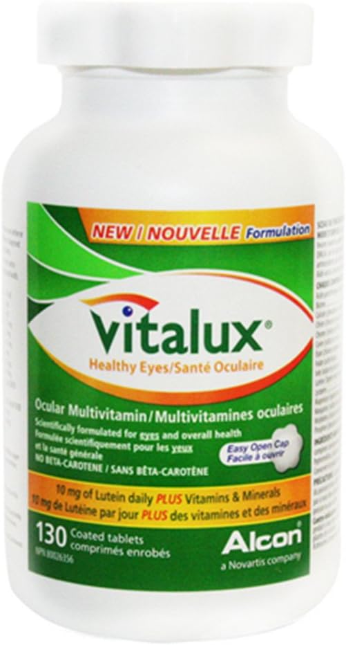 Vitalux עיניים בריאות Ocular Multivitamin עם 5mg של lutein, 130 טבליות