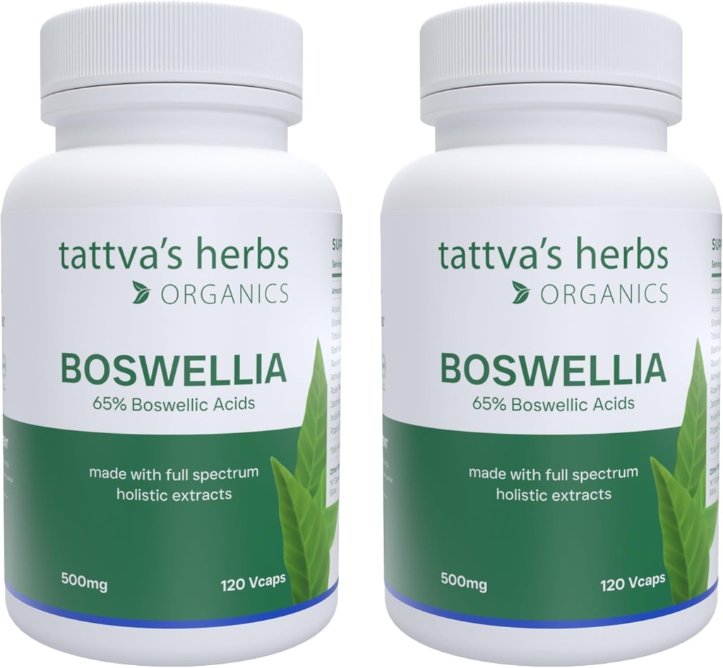 Herbs Boswellia Serrata תוסף, Boswellia Extracterias, תוסף תמיכה משותף, CO2 Extract, Boswellia Complex אבקת, 2Pack, 240 Count, 500 מ"ג - 25 שנים של שירות Premium