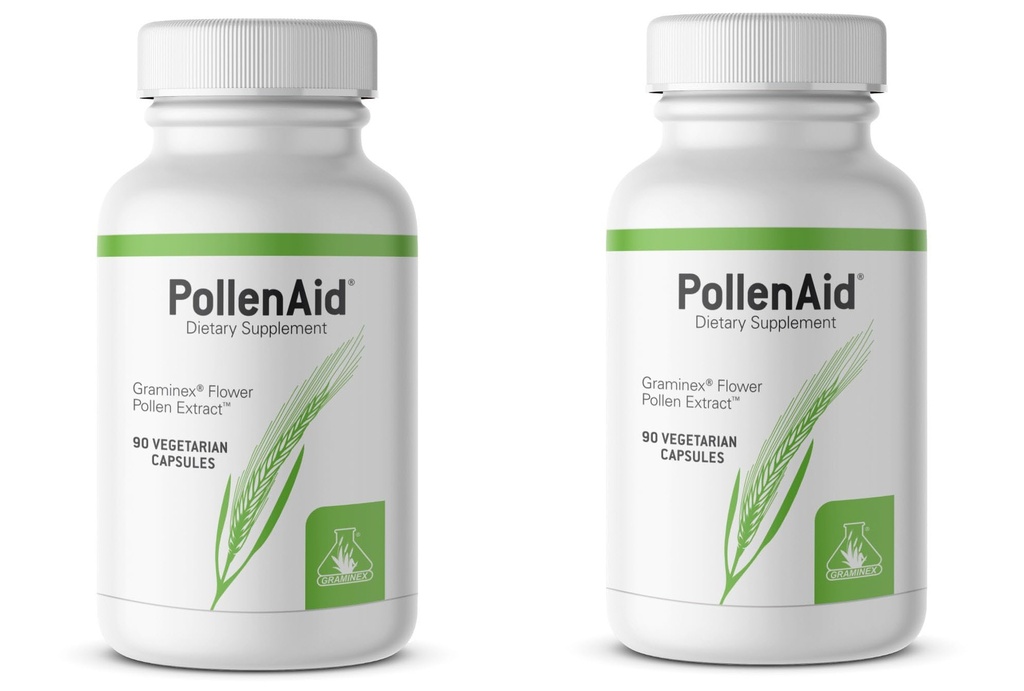 Graminex PollenAid Prostate תוסף: All Natural Prostate Support for Bladder Control & Urinary Tract Health, Rye Pollen לחלץ מיוצר בארה"ב, 90 Caps (Pack of 2)