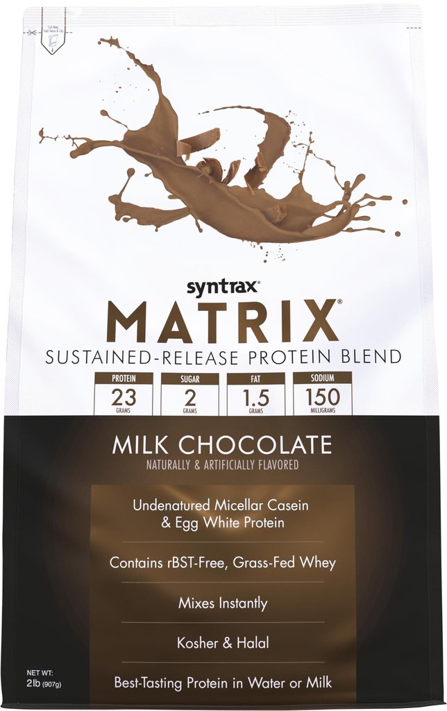 Syntrax Nutrition Matrix - Sustained-Release, חלב שוקולד 5 lbs.