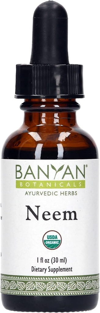 Banyan הבוטנים Neem נוזל לחלץ - מוסמך אורגני, 1 oz
