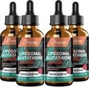 2000MG Liposomal Glutathione נוזל טיפות, Ultra High Absorption, Natural Detoxification, Immune System & Skin Supprot *, L-Glutathione, ויטמין C & Hyaluronic Acid, קפסולות חלופיות, 8.08 OZ