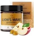 HerBAMAMA Lion's Mane Gummies - 1000mg Lion's Mane Mushroom for Brain Clarity Support - טבעוני, Non-GMO Focus תוסף למבוגרים - 60 Pectin מבוסס Apple-Flavored Chews