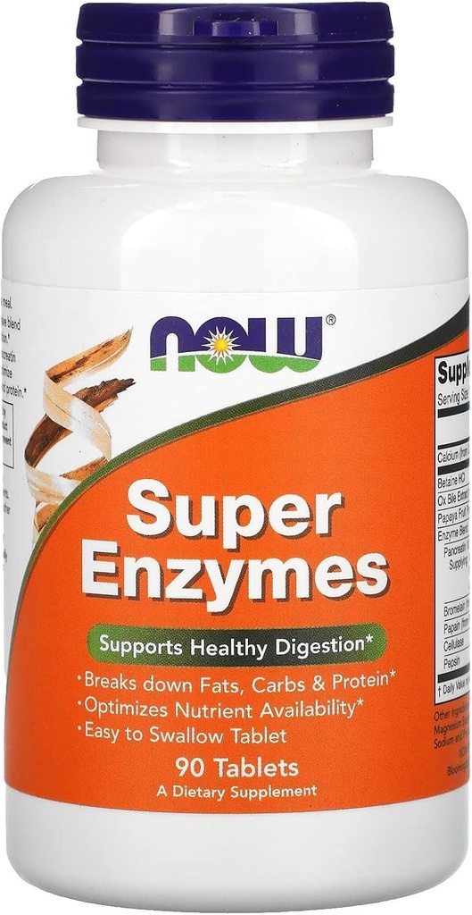 Now Foods Super Enzymes, 90 טבליות