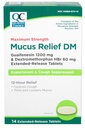 איכות בחירה כוח מקסימלית Mucus הקלה DM, Cough Suppressant וצפוי, 12 Hour הקלה, Guaifenesin 1200 מ"ג ו Dextromethorphan HBr 60 מ"ג לוחות שחרור מורחבים, 14 הרוזן הרוזן ספירה