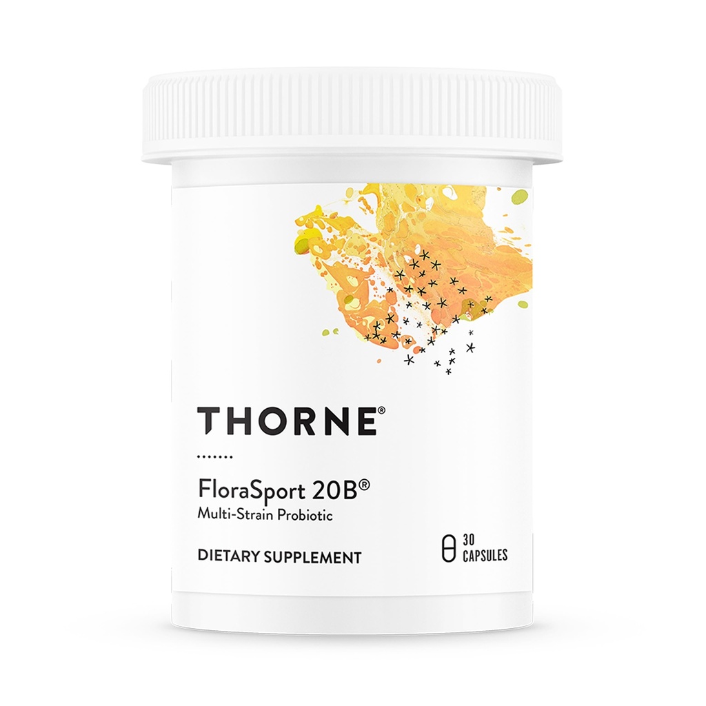 THORNE - פלורה ספורט 20B - תוסף פרוביוטי - קידום תמיכה תזונתית, Gut Health, Immune Function & Occasional Diarrhea או Constipation הקלה * - NSF מוסמך עבור ספורט - 30 משרתים