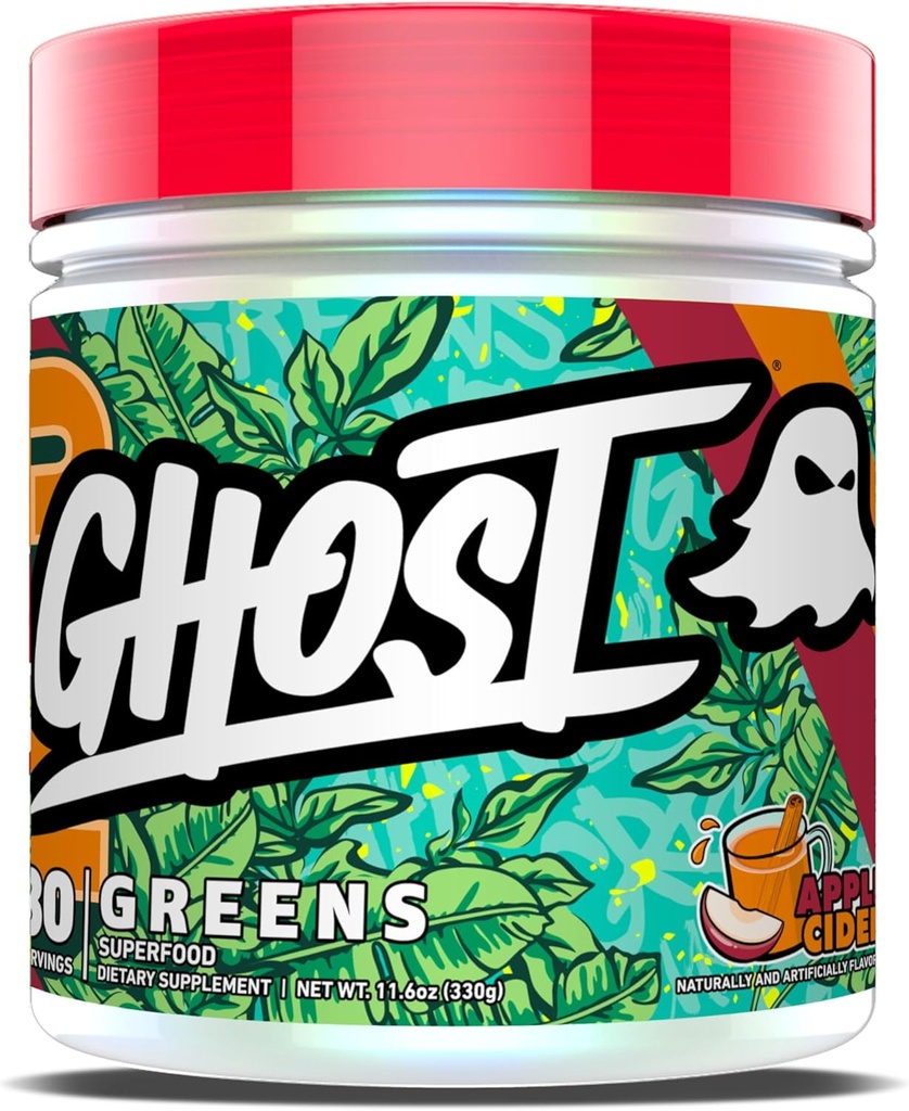 אבקת Ghost Greens, Apple Cider - 30 משרתים - 19 Superfood Greens & Reds אבקת, פירות, ירקות, Spirulina, & Chlorella, Prebiotics, 10 מיליארד CFU Probiotic & Digestive Enmes - Gluten-Free Gluten-Free Gluten-Free Gluten-Free Gluten-Free-Free Gluten-Free-Free Gluten-Free Gluten-Free Gluten-Free-Free-Free Gluten-Free-Free-Free Gluten-Free-Free-Free Gluten-Free-Free-Free-Free-Free-Free-Free Gluten-Free Gluten-Free Gluten-Free Gluten-Free-Free-Free-Free-Free Enmes, and Chlorella
