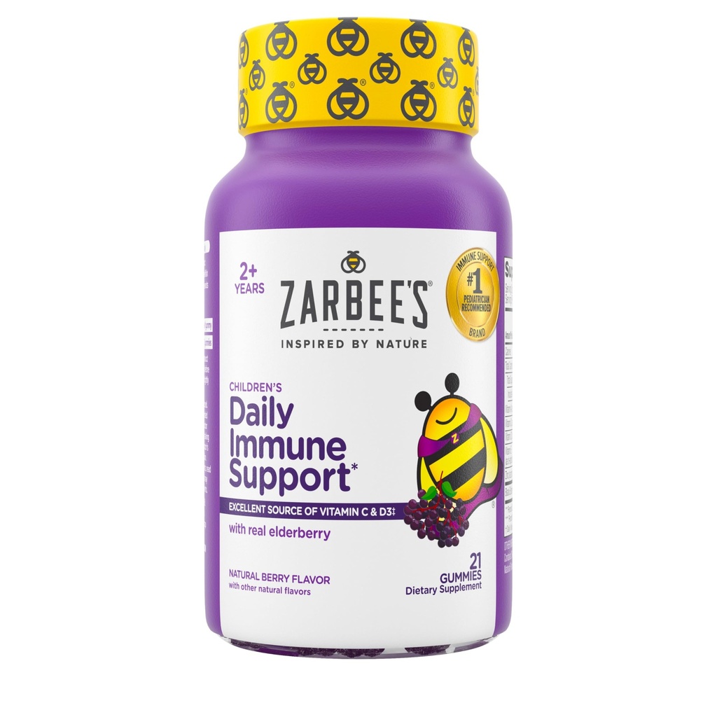 חניכיים ישנות של זרבי לילדים עם ויטמין C; Zinc & Elderberry; ילדים יומיים Immune לתמוך בויטמינים מסטיקמי לילדים בימי 2 ומעלה; טבעי ברי פלמור; 21 הרוזן הרוזן ו- 21