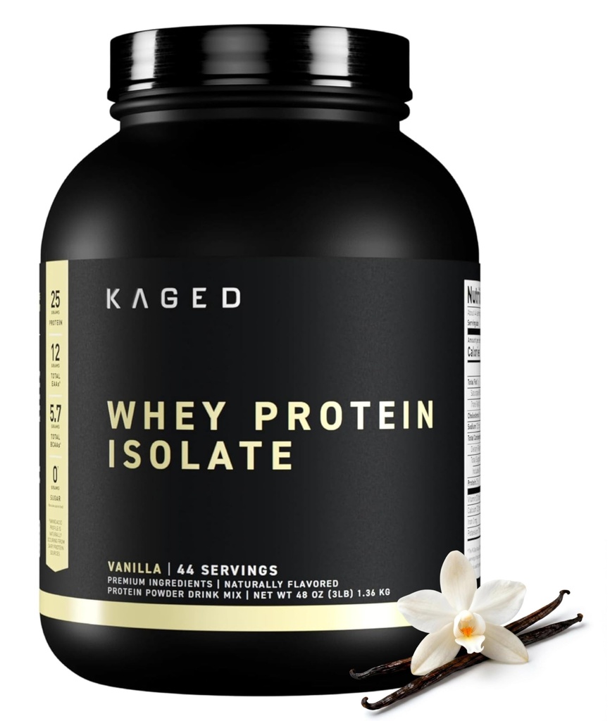 חלבון Whey חלבון Isolate אבקת Vanilla 100% טהור Lactose Whey Post Workout Recovery תומך שריר-Building 25g לשרת 41 משרתים
