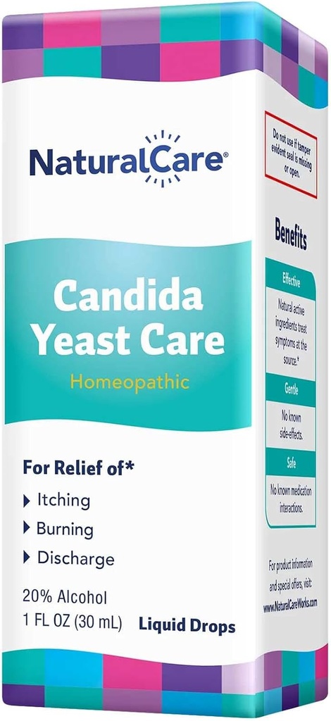 NaturalCare Candida Yeast Care, Homeopathic נוזל טיפות, 1 fl. oz