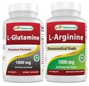 הטוב ביותר טבעי L-Glutamine 1000mg & L-Arginine 1000 מ"ג