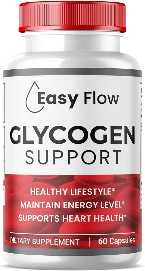 (1 Pack) Easy Flow Glycogen, EasyFlow Glycogen תומך קפסולות, Glyco Optimizer Formula, Natural Blood Vessel ניקויer, Premium Easy Flow Glycogen Support (60 קפסולות)