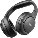 ToZO HT2 Hybrid Noise מבטל Headphones, Wireless Over Ear Bluetooth Headset, 60H Playtime, Hi-Res Audio Custom EQ באמצעות App Deep Bass Fit Ear Cups, עבור Home Office נסיעות שחור