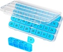 Daviky Monthly Pill מארגנת 1 פעם ביום, מארגנת תיבת גלולות חודש 30 יום, 31 יום יום יום יום יום יום יום יום יום יום יום יום יום, Travel Pill לארגן חודשי כדי להחזיק ויטמינים, תוספים ותרופות