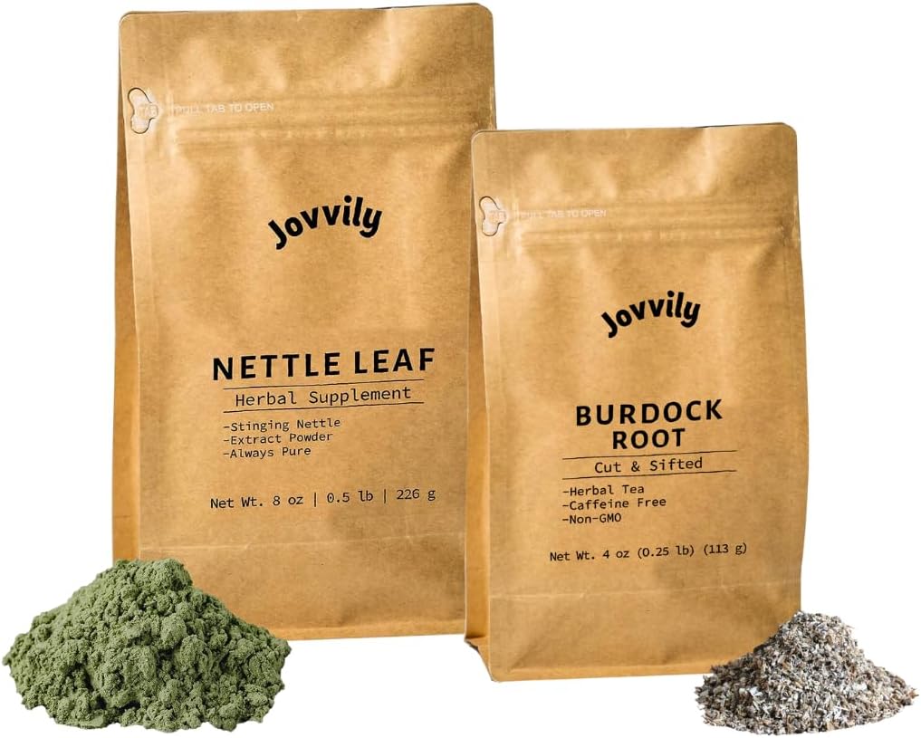 Nettle Leaf אבקת Burdock Root Bundle, גודלים שונים, תוספי צמחים ותה