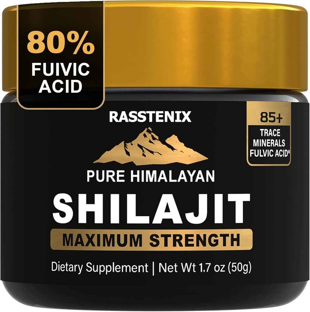 Shilajit - Pure ההימלאיה אורגנית Shilajit Resin עבור אנרגיה, כוח מקסימלי, בהירות נפשית ו Immunity - 85+ Natural Trace מינרלים & Fulvic Acid - Natural Shilajit Resin עבור גברים ונשים