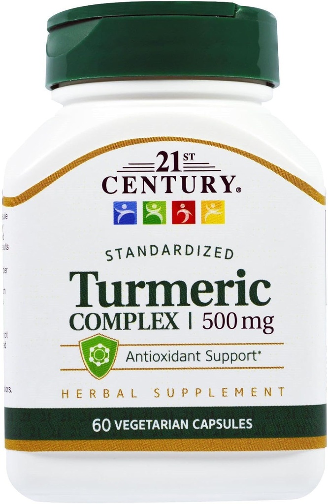 21st Century Turmeric Complex 500 מ"ג - 60 קפסולות צמחוניות, Pack of 2