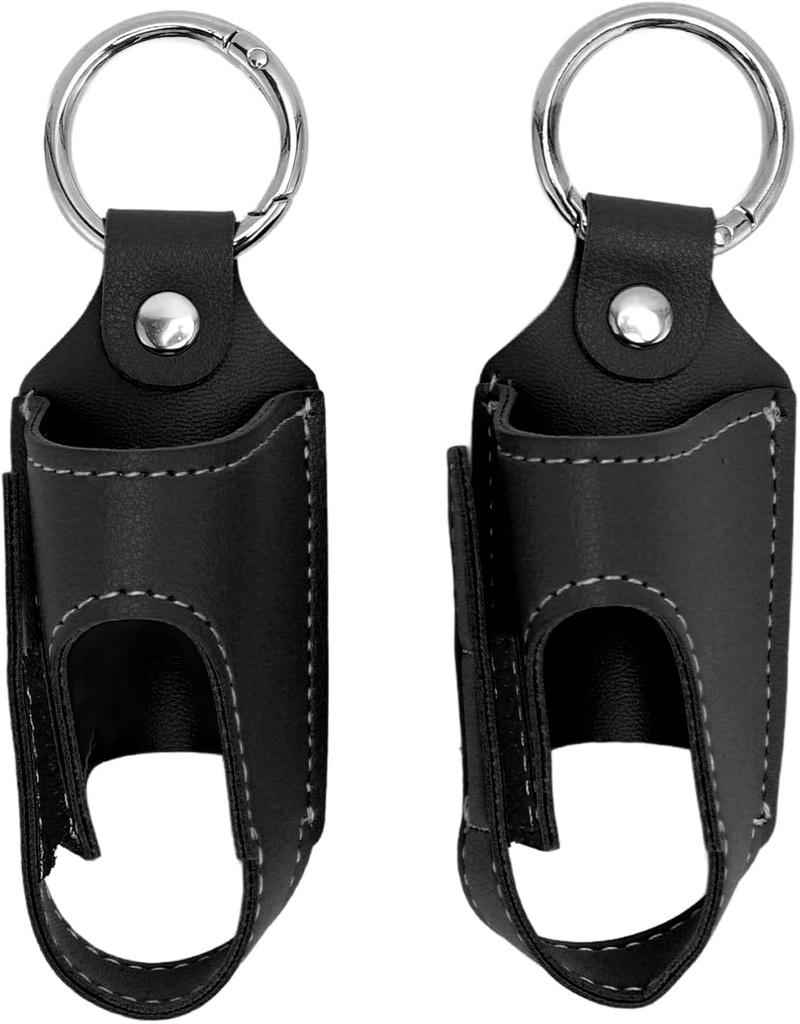 2pcs Asthma Inhaler Holder Portable PU Skin Travel Handy Holder Secure Convenient Storage, Light Weight Standing Case Fits Most Inhalers, Protective Holder for Travel Travel