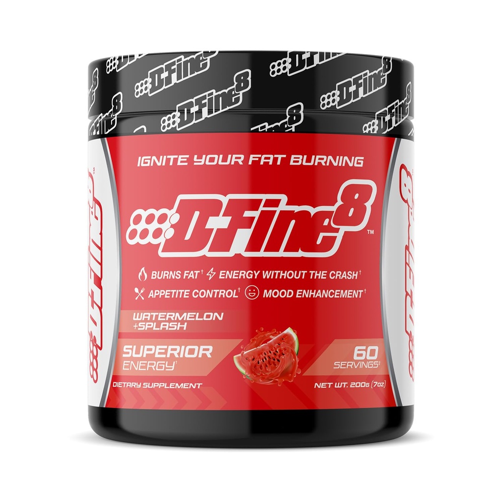 Thermogenic Pre-Workout Energy אבקת & Shredding תוסף, Boost Energy Mood & Focus, Sugar Free, Contains Senactiv, Endurance, 300 מ"ג Caffeine, N-Acetyl-L-Tyrosine (Watermelon Splash)