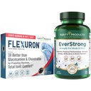 מוצרי Purity Bundle - Flexuron Joint פורמולה + EverStrong Tablets - Flexuron - קריל שמן, Hyaluronic Acid + Astaxanthin - EverStrong- שרירים מטריקס בל W/Creatine, תמצית פירות קפה + יותר