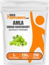 BulkSupplements.com Amla Extraction - הודי אווזברי לחלץ, אבקת Amla - Gluten Free, 1g עבור המשרת, 250g (8.8 oz) (Pack of 1)