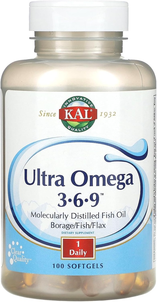 קאל Ultra אומגה 3-6-9, 100 Softgels