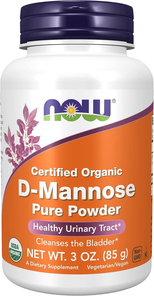 Now Foods, D-Mannose Pure אבקת, 3 oz (85 גרם)