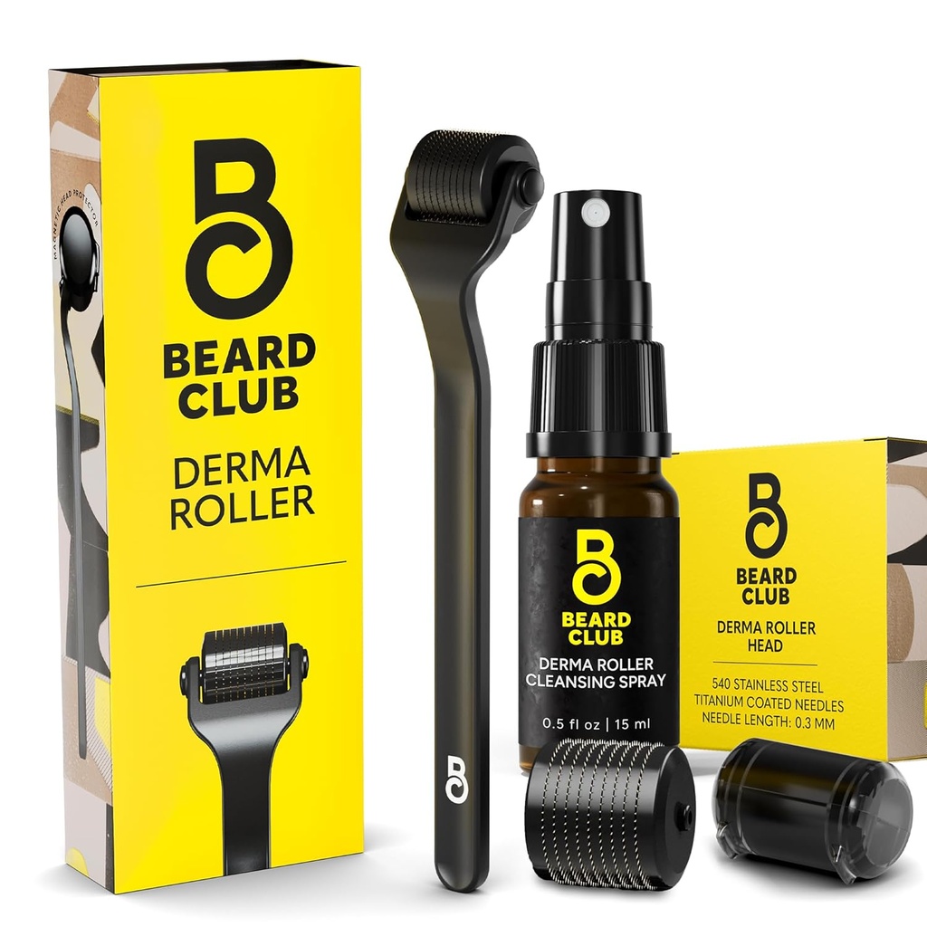 מועדון הדובד דמה רולר, ניקוי Spray & החלפת Head - Beard Roller עם ניקוי Spray והחלפת ראש