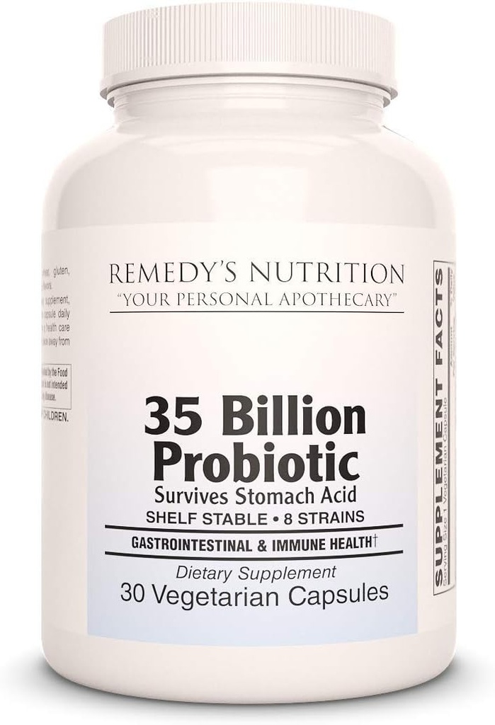 תזונה של Remedy Probiotic 35 מיליארד 30 קפסולות / Vegan Caps