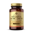 Solgar ויטמין E 200 IU Alpha, 100 Softgels - Antioxidant, הזדקנות בריאה, עור בריא, תמיכה במערכת החיסון - ויטמין מקור טבעי E - Gluten חינם, חלב - 100 משרתים