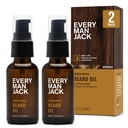 כל אדם ג'ק סנדלווד Beard Oil - Moisturize & Soften your Beard - Relieve Itch and Flakes - Made w/Naturally Derived Ingredients כמו ויטמין E, Argan Oil ו Borage Oil - 1 oz - 2 Packkes - 2 Pack