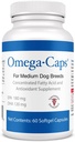 אומגה-Caps for Medium Dog Breeds - אומגה 3, ויטמינים, מינרלים, Antioxidants - תמיכה במערכת החיסון, מפרקים, לב ומוח - 60 קפסולות Softgel