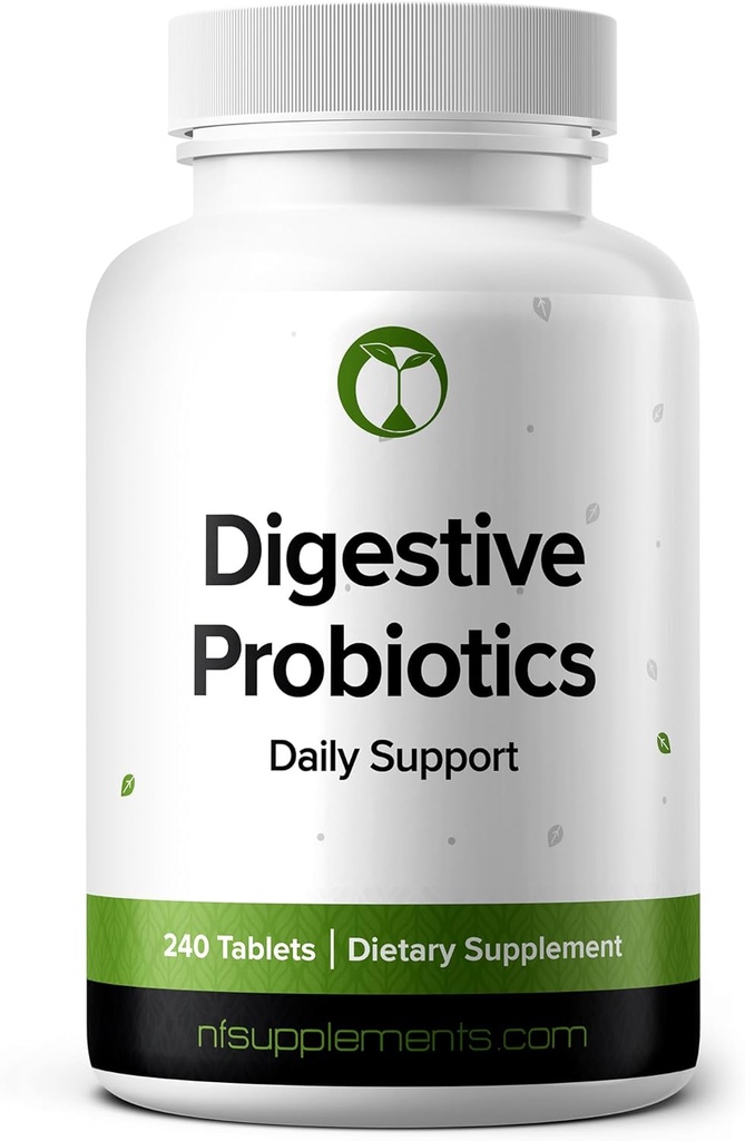 Probiotics for Digestive Health Supports Bloating & סדירות תוסף 240 טבליות 3 מיליארד CFU (240, Digestive Probiotics)