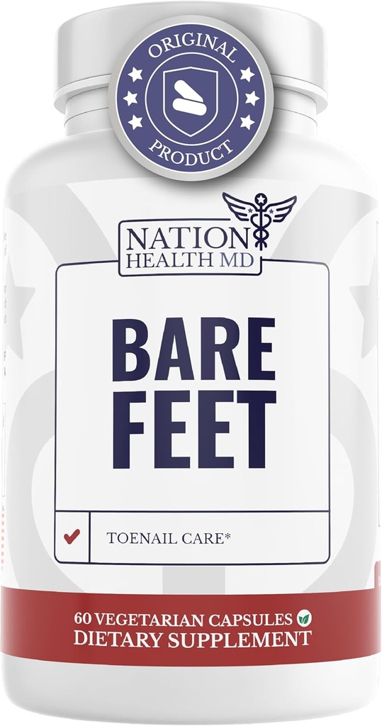 כפות רגליים - Toenail Care - ציפורניים תוספת עם ויטמין A, ויטמין C, אבקת Oregano ועוד - ריח, צמיחה וניק טיפול - בריאות רגליים, 60 קפסולות