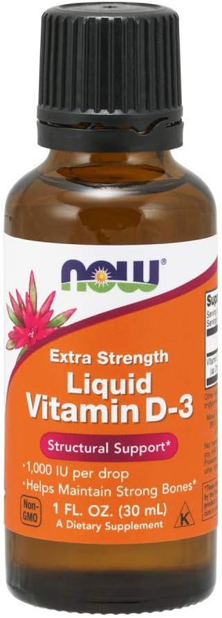 עכשיו מזונות נוזלי ויטמין D3 תוספת כוח - 1000 IU - 1 fl oz
