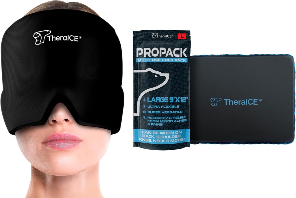 TheraICE Headache & Migraine Relief Hat & TheraICE חבילת קרח