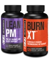 Jacked Factory Lean PM Night Burner, Sleep Aid תוסף ו- Appetite Suppressant (60 קפסולות) & Burn-XT סקר קלינית שומן Burner & Weight Loss (120 קפסולות)