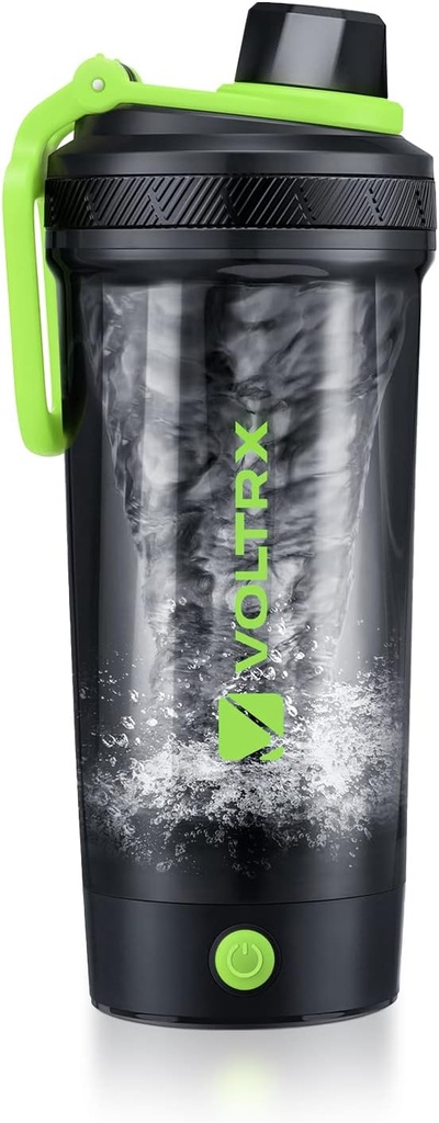 VOLTRX Shaker Bottle, Gallium USB C Rechargeable Electric Proteiner, Shaker Cups forחלבון ו- Meal Switch Shakes, BPA Free, Made with Tritan, 24oz