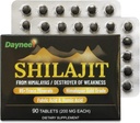 90 טבליות Shilajit, ההימלאיה Shilajit אורגני טיפות יבש (200 מ"ג כל, 90 יום אספקה) - תוספת מקסימלית זהב רמה - עבור Metabolism, אנרגיה & Immune תמיכה תמיכה