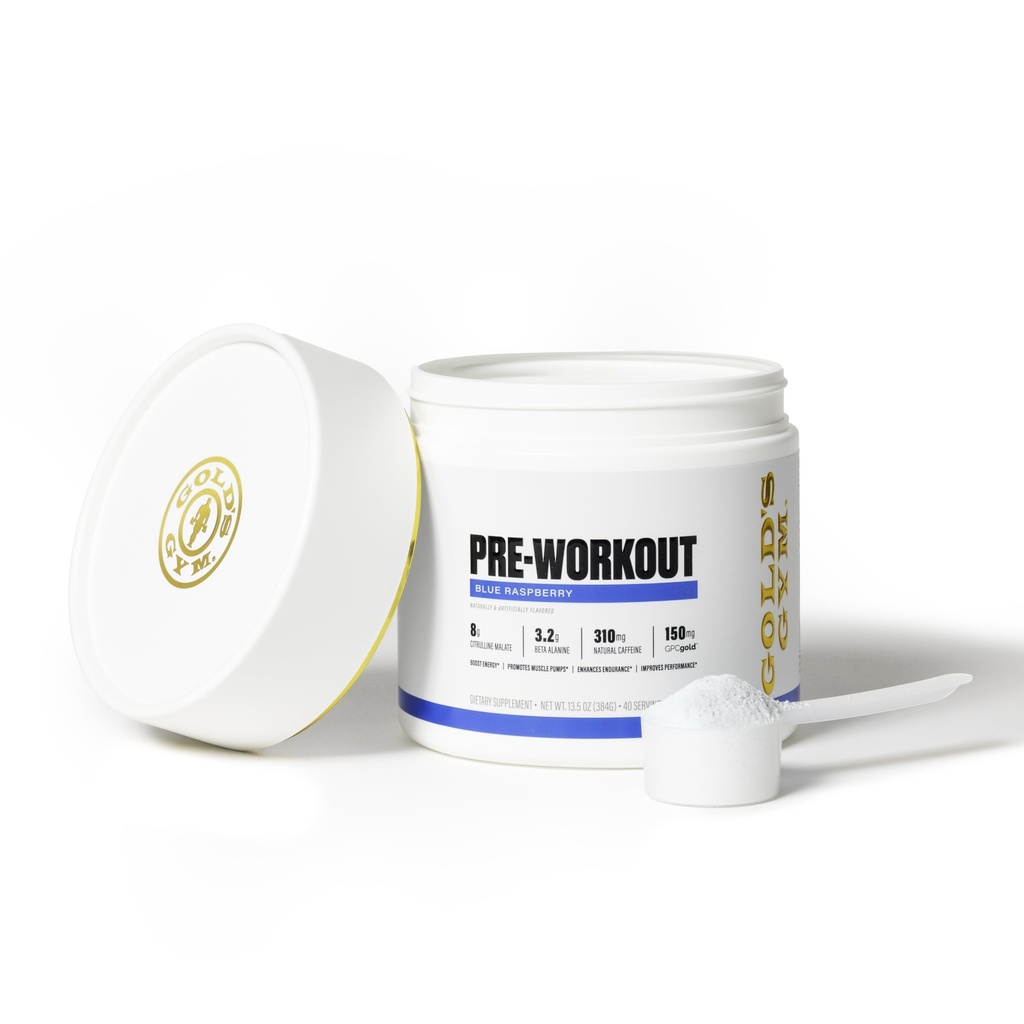 דיאטת ההתעמלות של Gold Pre-Workout אבקה | Soy-Free, Keto, Vegan Premium Flavor Pre-Workout with Natural Caffeine, L-Citrulline, Alpha GPC, Beta-Alanine ו- Antioxidants, 20 משרתים (בלום כחול)