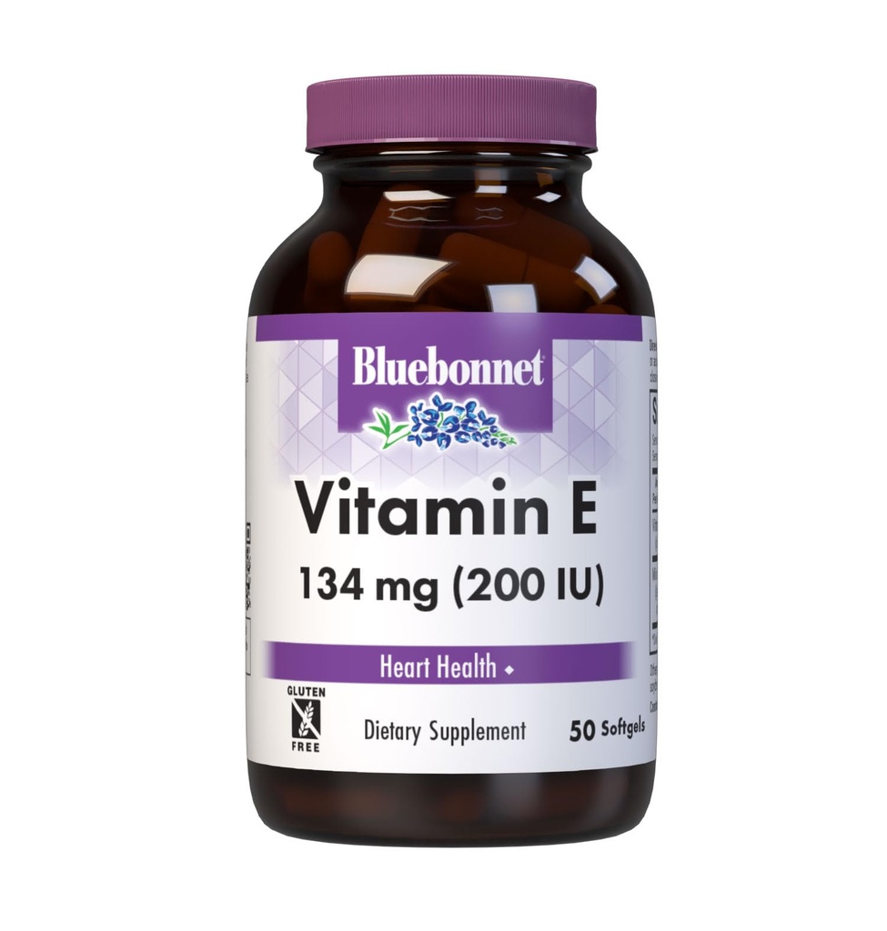 ויטמין BlueBonnet E 200 IU מעורב Softgels, 50 הרוזן