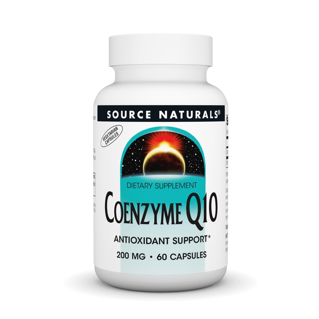 מקורות טבעיים Coenzyme Q10 Antioxidant תמיכה 200 מ"ג עבור הלב, המוח, התחמושת, ו- Liver תמיכה - 60 קפסולות צמחוניות