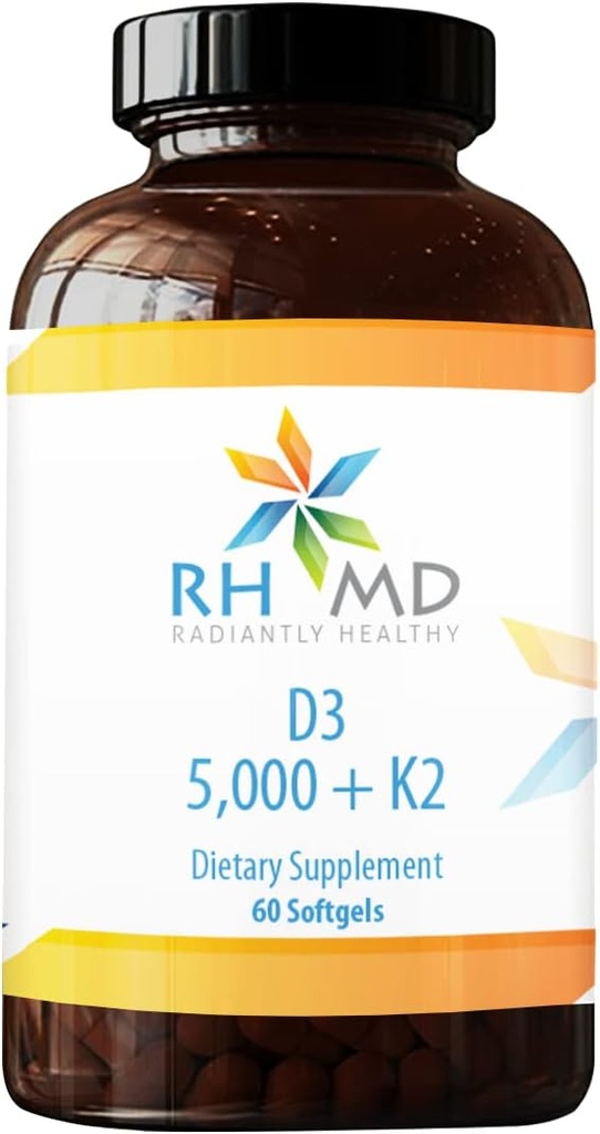 RHMD D35,000 + K2 Dietary תוספים (60 Softgels)