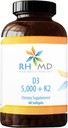 RHMD D35,000 + K2 Dietary תוספים (60 Softgels)