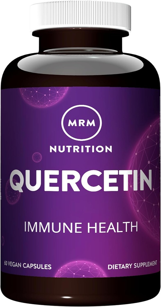MRM תזונה Quercetin ; Immune + Cardiovascular Health | 500 מ"ג לכל המשרתים | Made with QU995: World's Pureest quercetinâ„¢