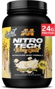אבקת חלבון שרירי Whey (Banana Cream, 2LB) - Nitro-Tech Whey חלבונים Isolate Smoothie Mix for Lean שריר ושיקום מהיר - 24g של חלבון זהב Whey עבור נשים וגברים - Gluten-Free