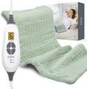Pure Enrichment PureRelief XL Heating Pad - 12" x 24 " Electric Heating Pad for Back Pain & Cramps, 6 הגדרות חום, FSA / HSA Eligible, Soft Machine Wash, Auto-Off & Moist Heat (Zen Green)